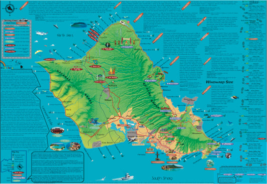 Map of Oahu guide